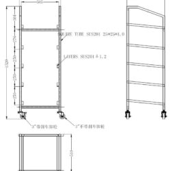Візок CS для кошиків для посудомийної машини 500x500