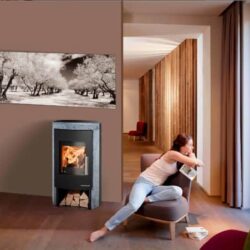 Krbová kamna MADEIRA,  černá / mastek