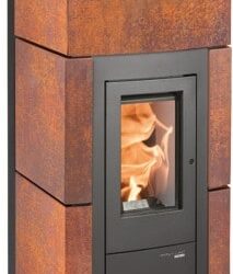 Pelletskamin HSP 6 RUEDA C PGI, kamin röd patina inkl. Wi-Fi