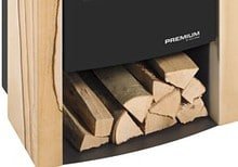 Kaminofen PINEROLO Holzsteinverkleidung