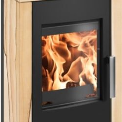 Kaminofen PINEROLO Holzsteinverkleidung