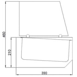 Gekoelde uitbreiding CS 155cm 6xGN1/3 Pro Line