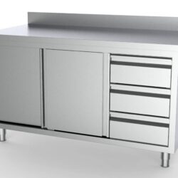 CS700 Bàn làm việc ngăn kéo bên phải có cửa 2000