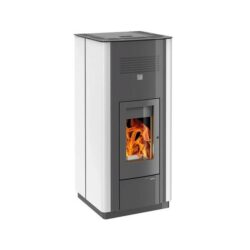 Stufa a pellet HSP 6 con scambiatore, antracite/bianco incl. Wifi
