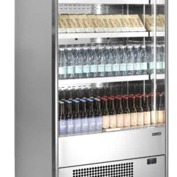 Vitrina de refrigeração de parede, aço inoxidável TEFCOLD MD 1002 X