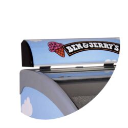 Congelador de bancada com tampa plana de vidro TEFCOLD NIC 201 SC