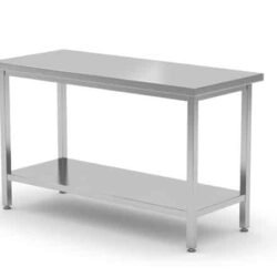 Middenwerktafel met plank, geschroefd, diepte 700 mm, HENDI, Kitchen Line, 1600x700x(H)850mm