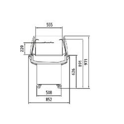 Chladiaci ostrov samoobslužný CV-IS10-190 otvorený
