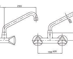 Водопровідний кран CS 7212 настінний