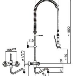 Змішувач CS 7212 душ