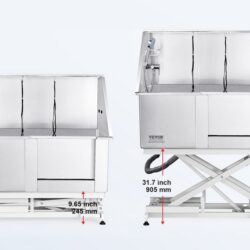 RVS hondendouche/bad Elektrische hoogteverstelling