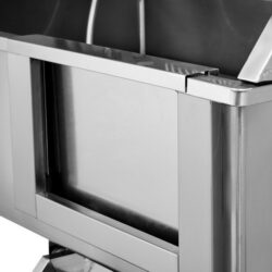 Bồn tắm chải lông chó inox chuyên nghiệp có ngăn đựng đồ, bên phải