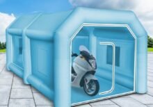 Oppustelig mobil malerbutik, spraytelt 4 x 2,5 x 2,2m