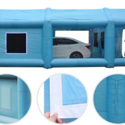 Uppblåsbar mobil färgverkstad, spraytält 6 x 3 x 2,5 m