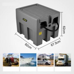 Mobiler Transfertank für Diesel, Fassungsvermögen 220 Liter, grau