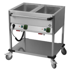 Mobile electric water bath GN 2-1/1 control on the longer side with plate | RM - BMPD 2120