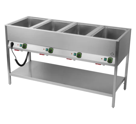 Stationäres Elektro-Wasserbad GN 4-1/1 Steuerung an der Längsseite mit Platte | RM - BMSD 4120