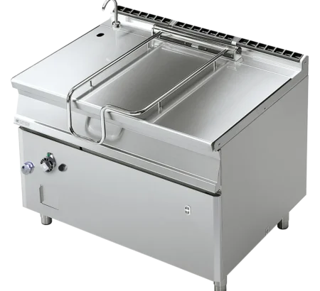 Pánev sklopná automatická plynová 120 l nerezové dno | RM - BRM120-912G/N