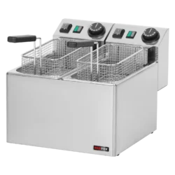 Electric double fryer 0.42 kW/l, 5+5 l tabletop 230 V | REDFOX - FE 44 E