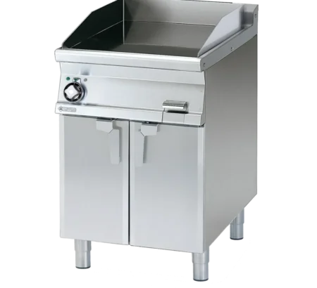 Grillplaat 59x52 elektrisch chroom glad met onderstel 400 V | RM-FTL-76ETS