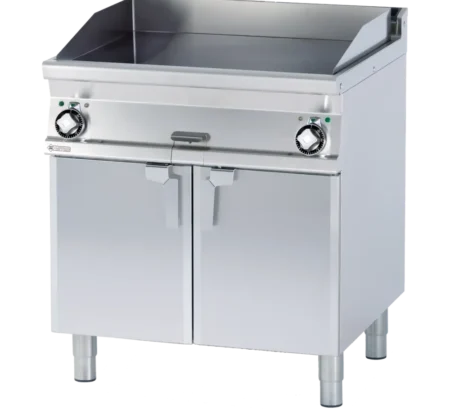 Grillplatte 79x52 elektrisch glatt mit Sockel 400 V | RM - FTL-78ET