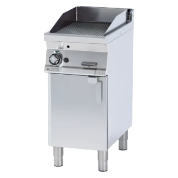 Plaque de grill 36x51 gaz chromé rainurée avec socle | RM-FTR-74GS