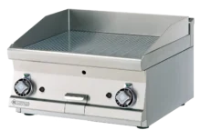 Grillplatte 60x45 Gas Chrom gerillt ohne Boden | RM - FTRT-66GS