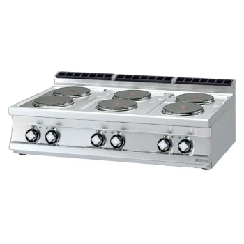 El-komfur 6x kogeplade uden bund 400 V | RM - PCT-712ET