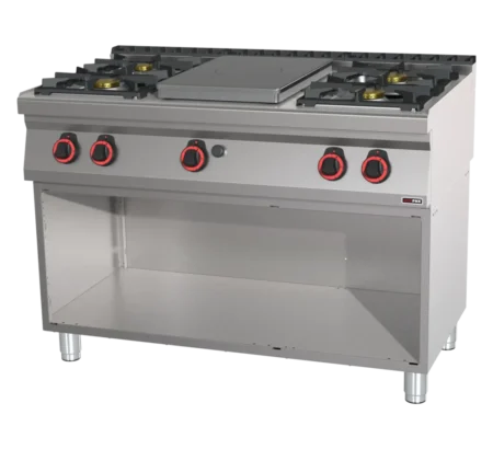 Fogão a gás, 5 bocas, com base | REDFOX - STP 70/120 G