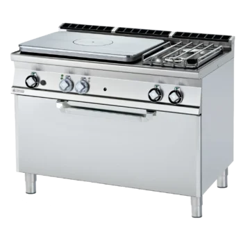 Stove combined with static electric oven 3x GN 1/1 - 3x burner | RM - TPF2-712GPE