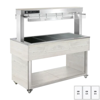 Opvarmet buffet, glaskeramik GN 3-1/1 Hemlock | RM - TR BROWN+ 3H