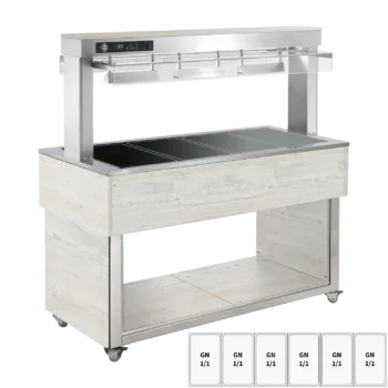 Verwarmd buffet, glaskeramiek GN 6-1/1 Hemlock | RM - TR BRUIN+ 6H