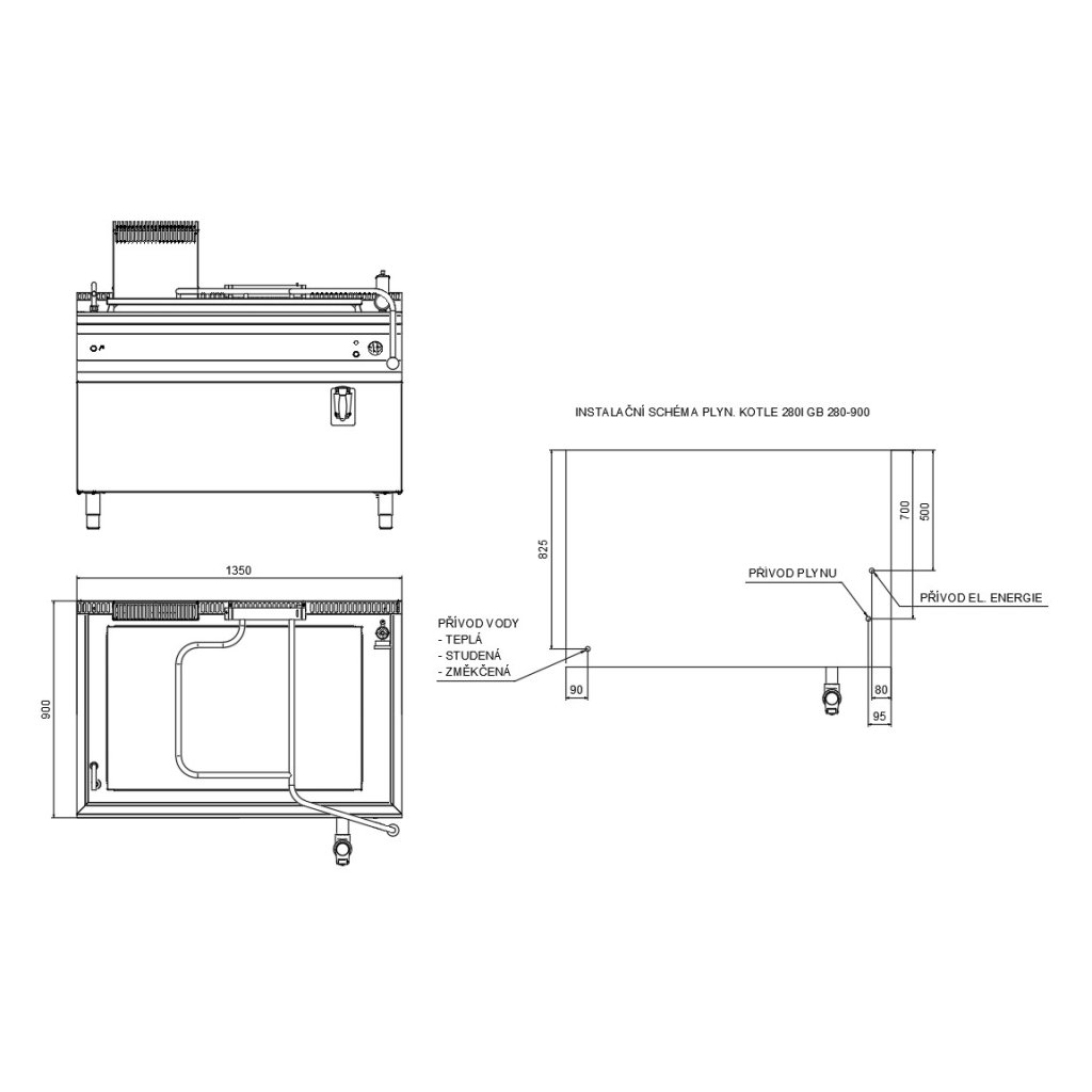 ALBA GB 280/900 Plynový kotel 280 l Varianta: B - s přerušovačem tahu - Afbeelding 4