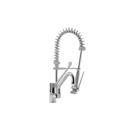 Douchette rétractable à pression avec mitigeur et bras de remplissage