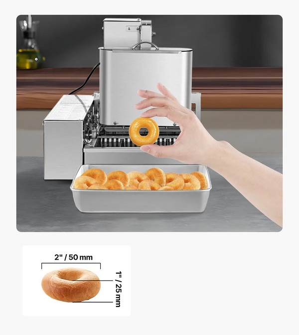 Komerční automatický výrobník donutů – 4 řad, 240 ks/h - Bild 5