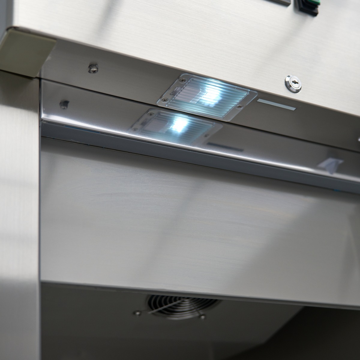 Chladnička 400 l - 3 nastavitelných polic - nerezová ocel - na kolečkách - Hình ảnh 11