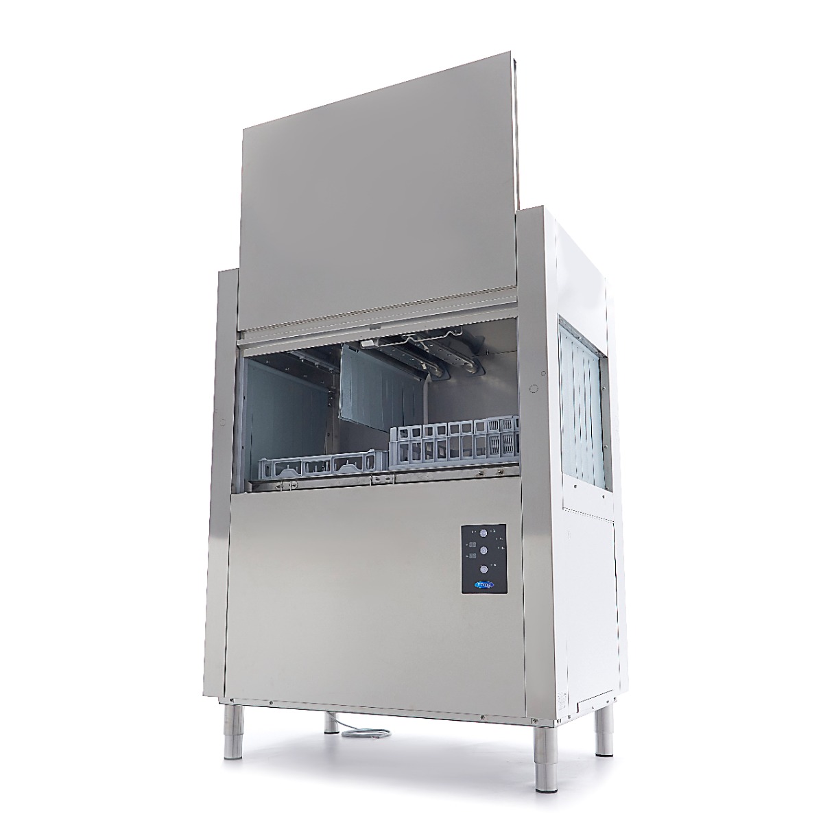 Băng chuyền giỏ rửa chén - Cửa thoát bên trái