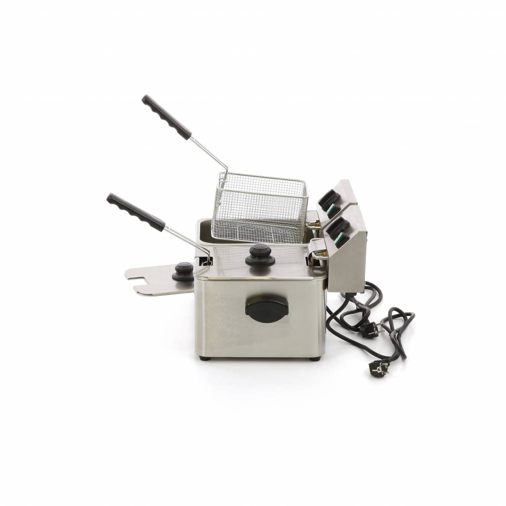 Fritéza - 2 x 4 l - 2 koše - až 2 kg hranolek - зображення 4