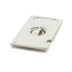 Gastronormbeholder med låg 1/3 GN - med fordybning - rustfrit stål