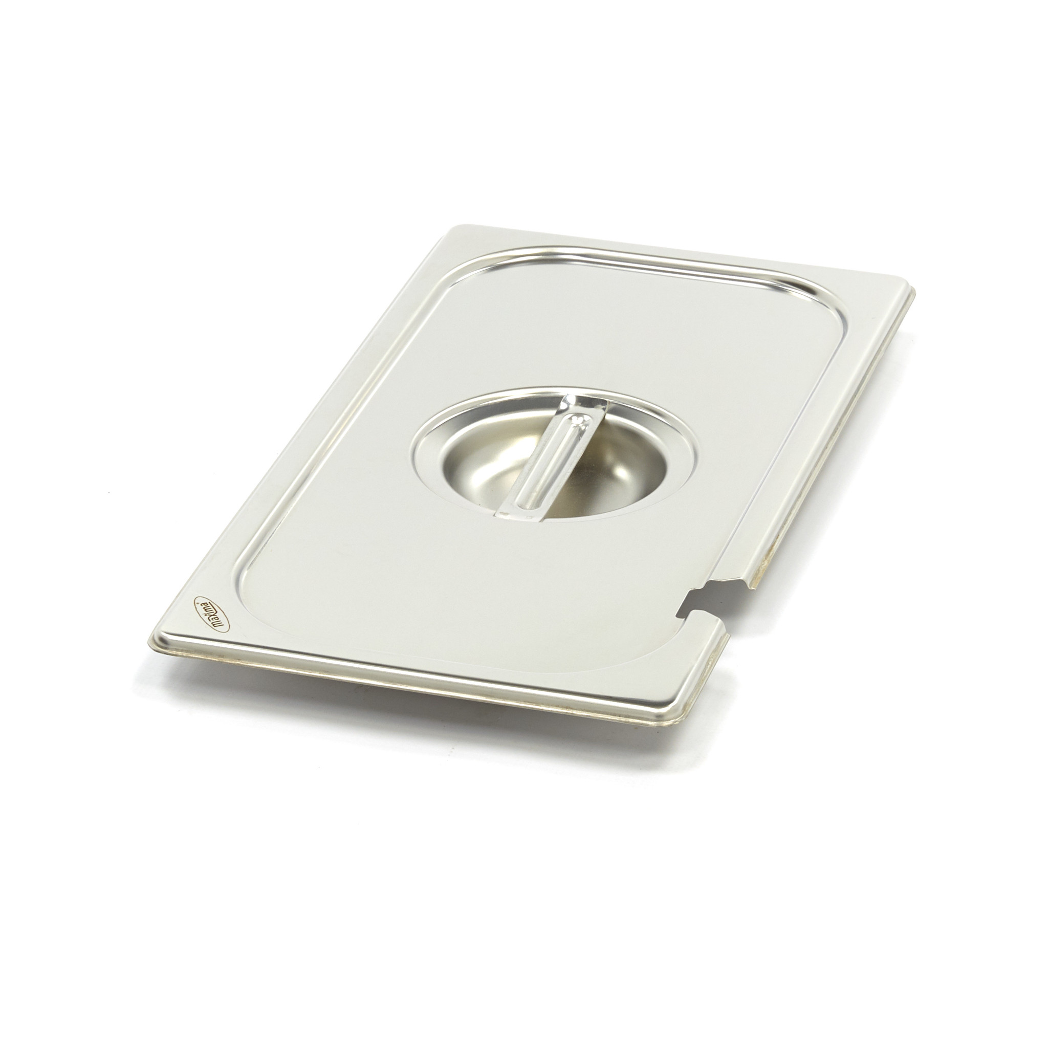 Gastronormbehållare med lock 1/3 GN - med fördjupning - rostfritt stål