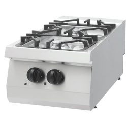 Poêle à gaz robuste – 2 brûleurs – unité séparée – profondeur 70 cm – 15 kW