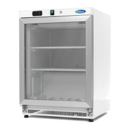 Freezer - 200 l - white - with glass door
