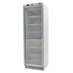 Freezer - 400 l - white - with glass door