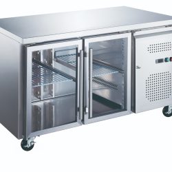 Настільний холодильник - 136 см - 2 скляні дверцята