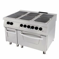 Cocina premium - 6 quemadores - eléctrica - tres quemadores - con horno - profundidad 90 cm