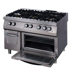 Premium fornuis - 6 branders - gas - driepits - met oven - diepte 90 cm