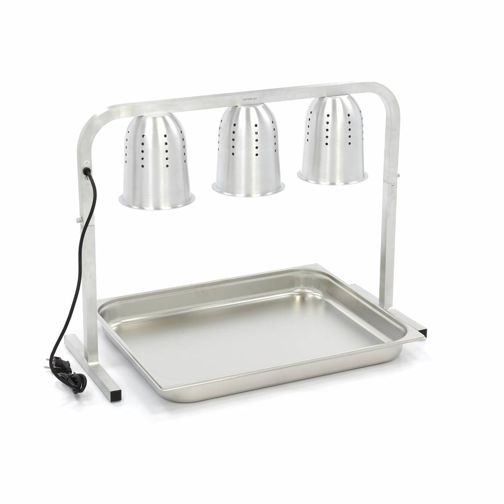 Trojitá topná lampa - včetně 3 lamp - včetně 1 x 2/1 GN kontejneru - Immagine 4