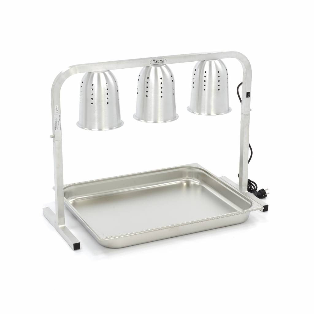 Lampada riscaldante tripla - incluse 3 lampade - incluso 1 contenitore GN 2/1