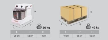 Profesionální spirálový mixér 6 kg Černý – Image 5