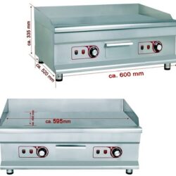 Plancha de parrilla lisa 60 cm 2x230V